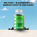 Vitamatic Irish Sea Moss Gummies con Bladderwrack y Burdock Root - 120 Gomitas - Vegano y sin OGM