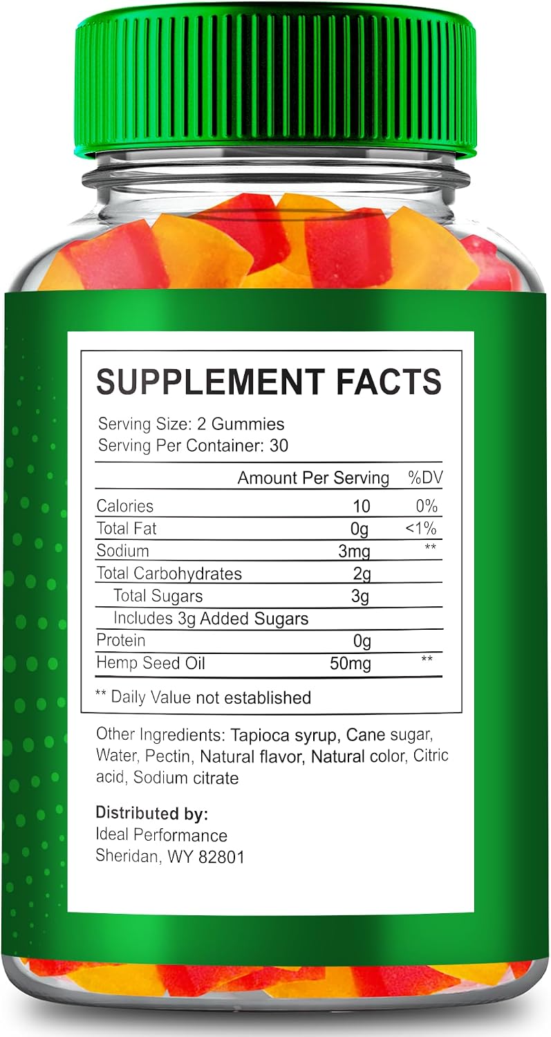 GreenVow Hemp Gummies - Complemento Alimenticio de Hemp - 60 Gomitas