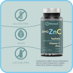 BiotaxX Taxifolin (Dihydroquercetin) + Vitamina C + Zinc – 500 mg, 60 Cápsulas Veganas