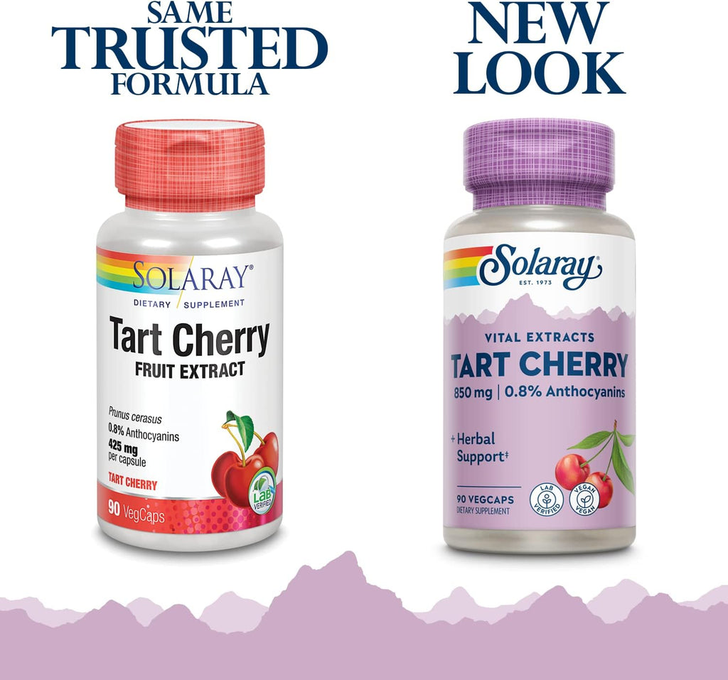 Solaray Extracto de Cereza Ácida 850 mg, 90 Cápsulas Veganas