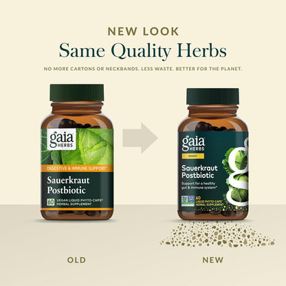 Gaia Herbs Postbiótico de Chucrut - Salud Digestiva e Inmune - 60 Cápsulas Veganas – Image 6