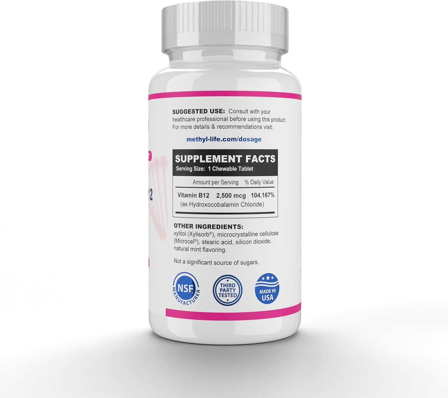 Methyl-Life® Hidroxi B12 Comprimidos Sublinguales – 90 Unidades