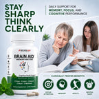 Bricker Labs Brain Aid Memory Matters – Suplemento Nootrópico con Extracto de Menta Neumentix