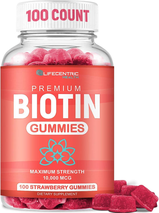 LifeCentric Health Biotina 10000mcg Gominolas Veganas para Adultos