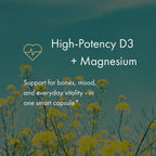 NAOMI Activated Vitamin D3 5000 IU + Magnesium 250mg - Apoya la Salud Ósea, Inmunidad y Relajación Muscular