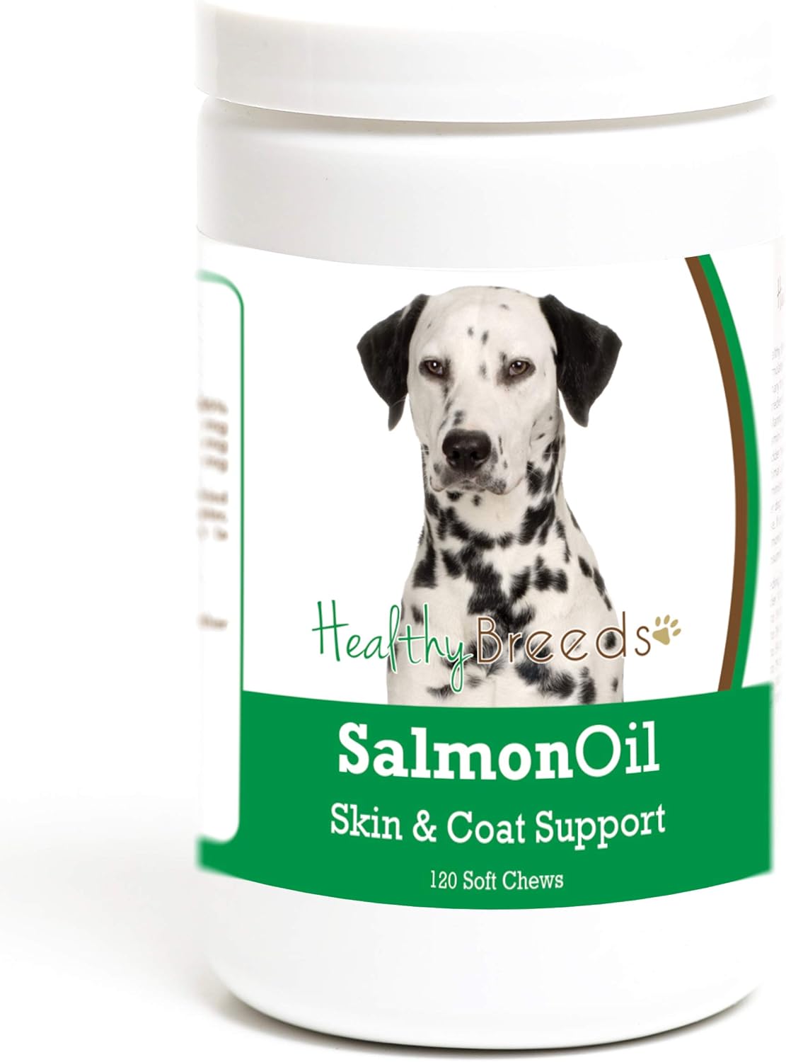 Healthy Breeds Dalmatian Salmon Oil Soft – Piel y pelaje: El EPA y DHA pueden ayudar a mantener la barrera – Image 1