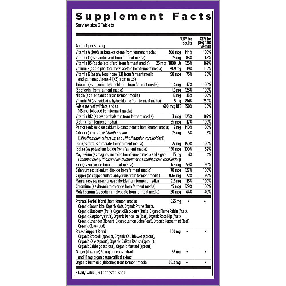 New Chapter Perfect Prenatal Vitaminas Prenatales – 96 Cápsulas