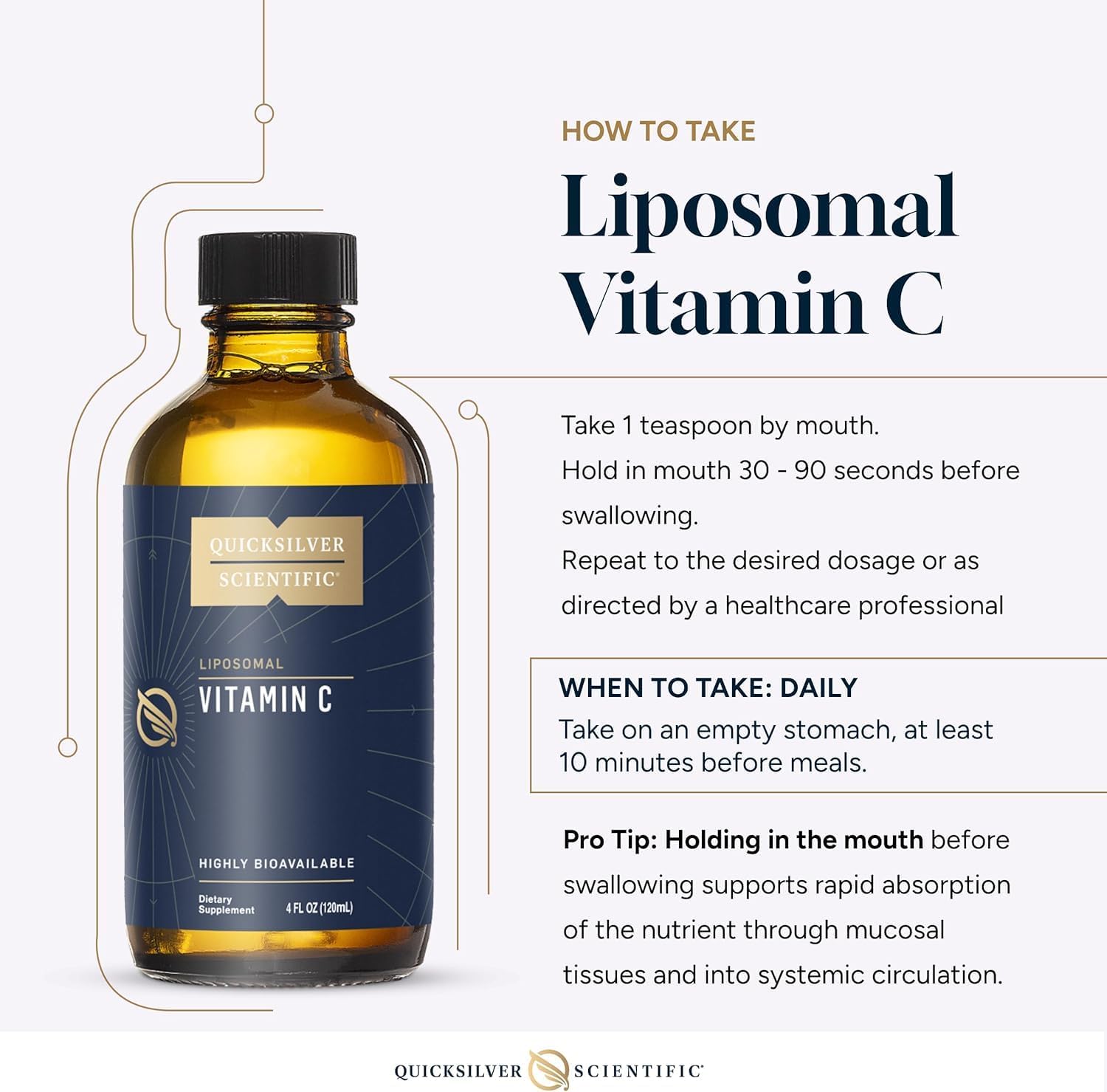 Quicksilver Scientific Vitamina C Liposomal 1000 mg - Líquido Buffer - 120 ml