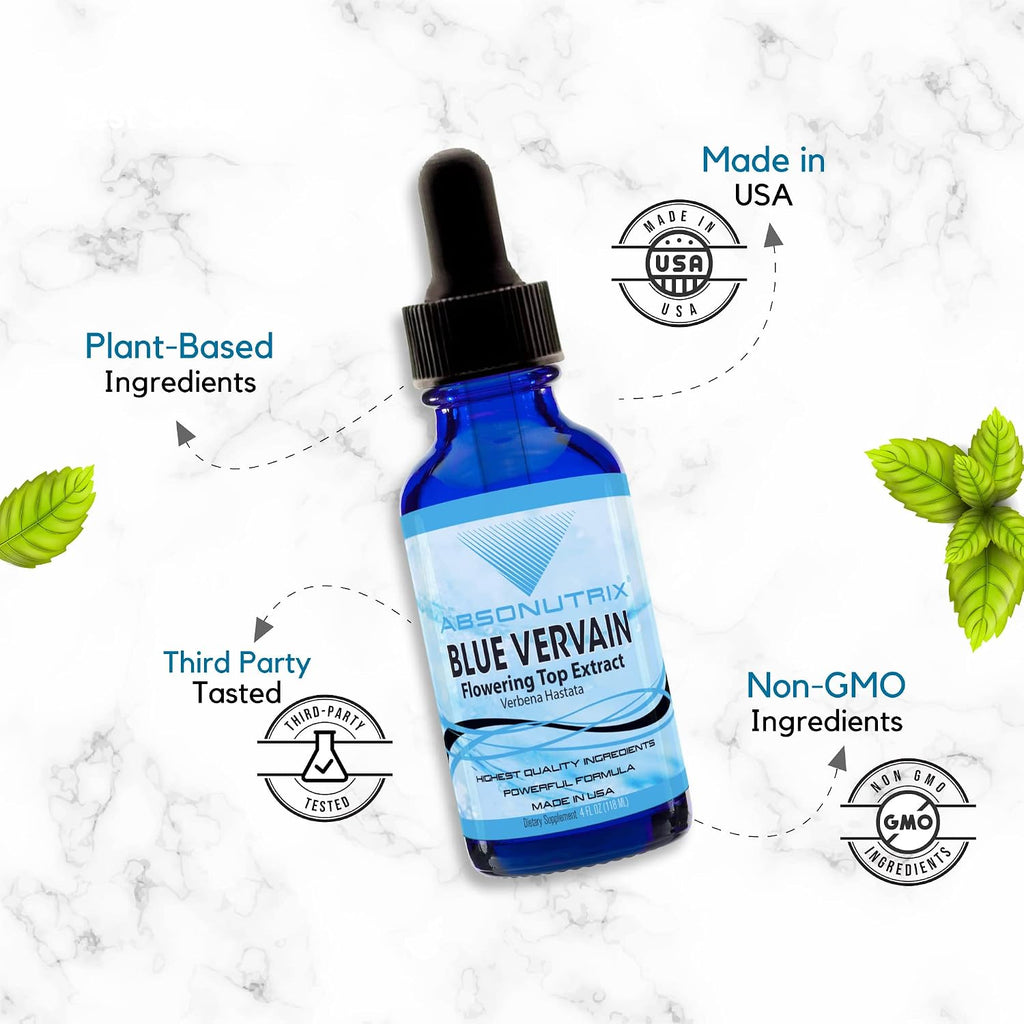 Absonutrix Blue Vervain Flowering Top Extract 650 mg - 118 ml (4 Fl Oz)