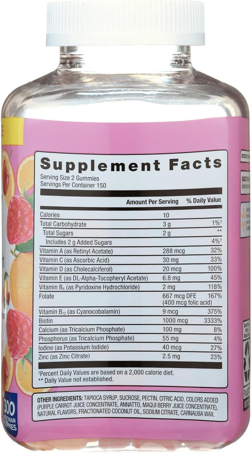 Gominolas Multivitamínicas para Mujer - 300 Gominolas Vegetarianas