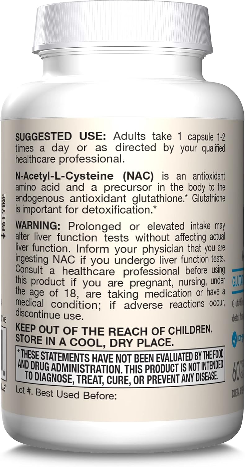 Jarrow Formulas N-A-C 500 mg, 60 Cápsulas Vegetales