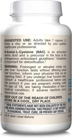 Jarrow Formulas N-A-C 500 mg, 60 Cápsulas Vegetales