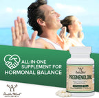 Pregnenolona 100 mg por dosis (Convertido a progesterona) - Probado por terceros - 120 Cápsulas (50 mg por cápsula) No transgénico - Double Wood