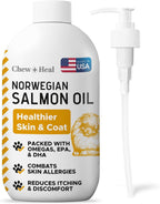 Aceite de Salmón para Perros y Gatos, 946 ml - Suplemento Rico en Omega 3 para Piel y Pelaje Saludables, Apoyo Articular e Inmunológico - Líquido Natural de Pescado - Cuidado Premium para Mascotas, Hecho en USA