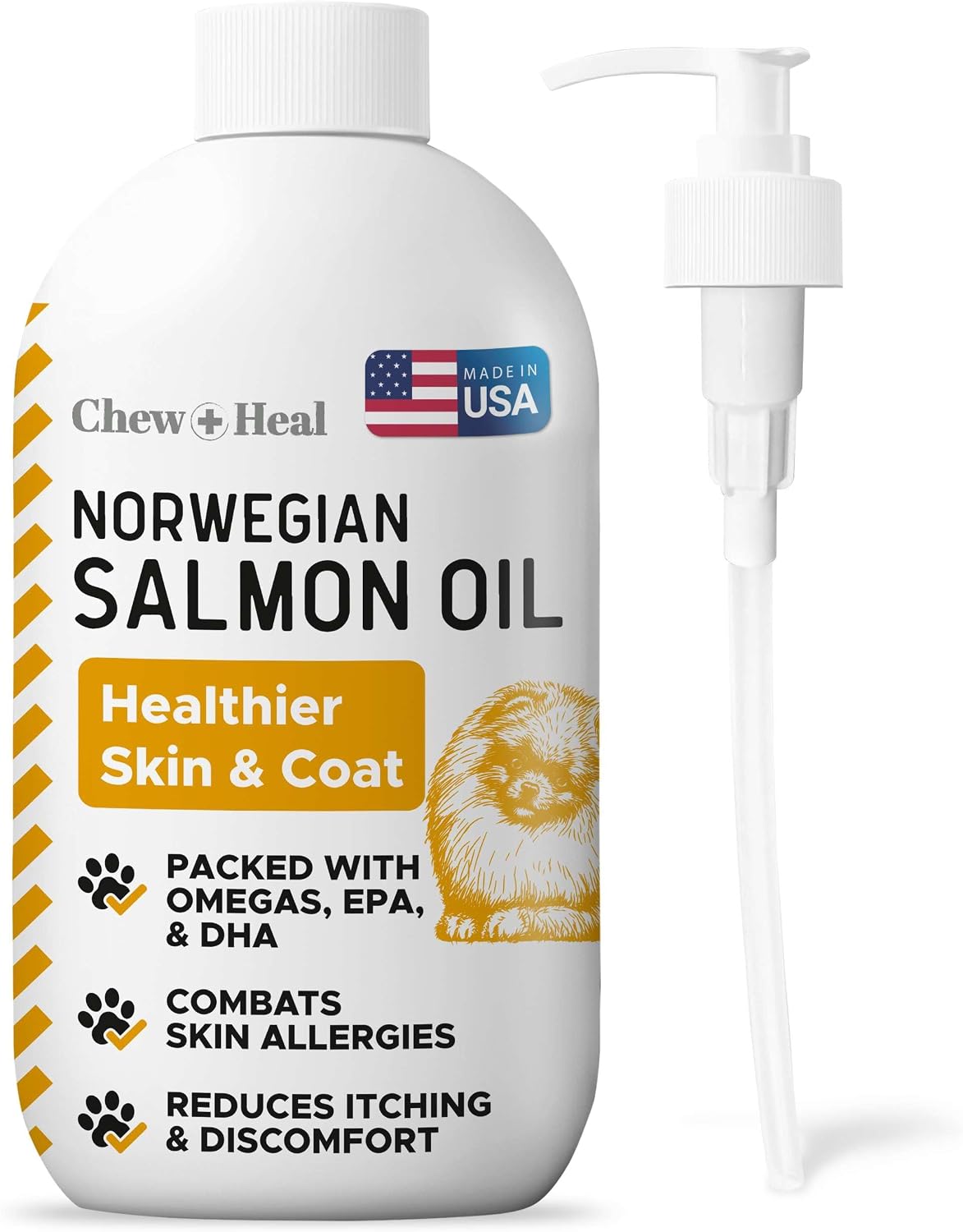 Aceite de Salmón para Perros y Gatos, 946 ml - Suplemento Rico en Omega 3 para Piel y Pelaje Saludables, Apoyo Articular e Inmunológico - Líquido Natural de Pescado - Cuidado Premium para Mascotas, Hecho en USA