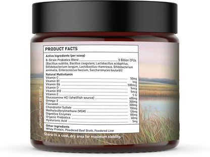 All American Canine Multivitamin Powder - – Mezcla probiótica de 8 cepas: 5 mil millones de UFC que favorecen el – Image 3