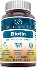 Biotina 10.000 mcg – 200 Cápsulas (No Transgénico)