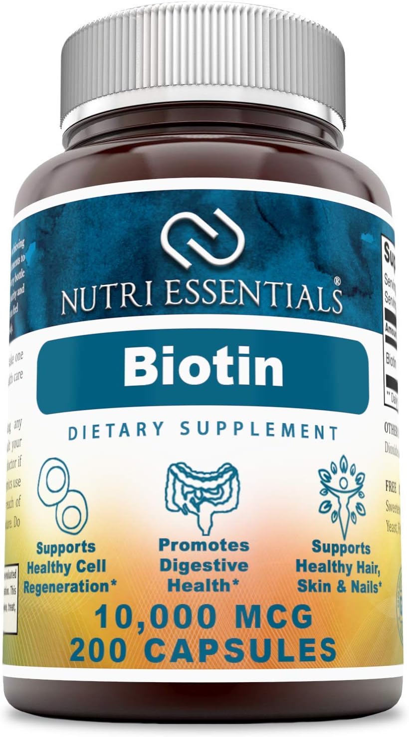 Biotina 10.000 mcg – 200 Cápsulas (No Transgénico)