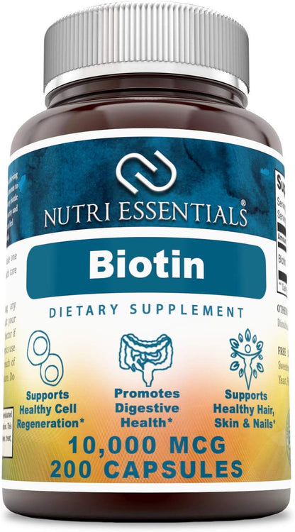 Biotina 10.000 mcg – 200 Cápsulas (No Transgénico) – Image 1
