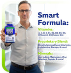 Focus Factor Adults Extra Strength, 120 Comprimidos - Suplemento para la Memoria, Concentración y Enfoque - Multivitamínico Completo con DMAE, Vitamina D, DHA