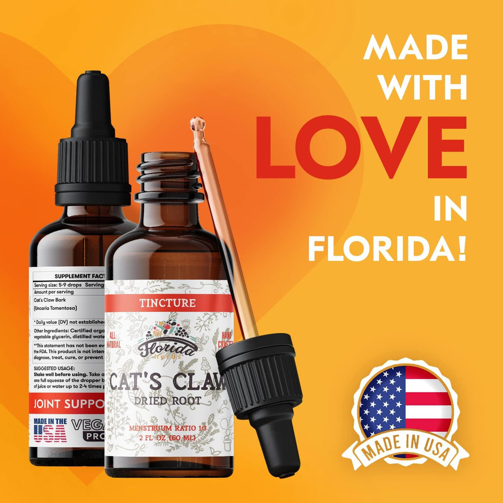Extracto Líquido de Uña de Gato sin Alcohol, 60 ml - FLORIDA HERBS