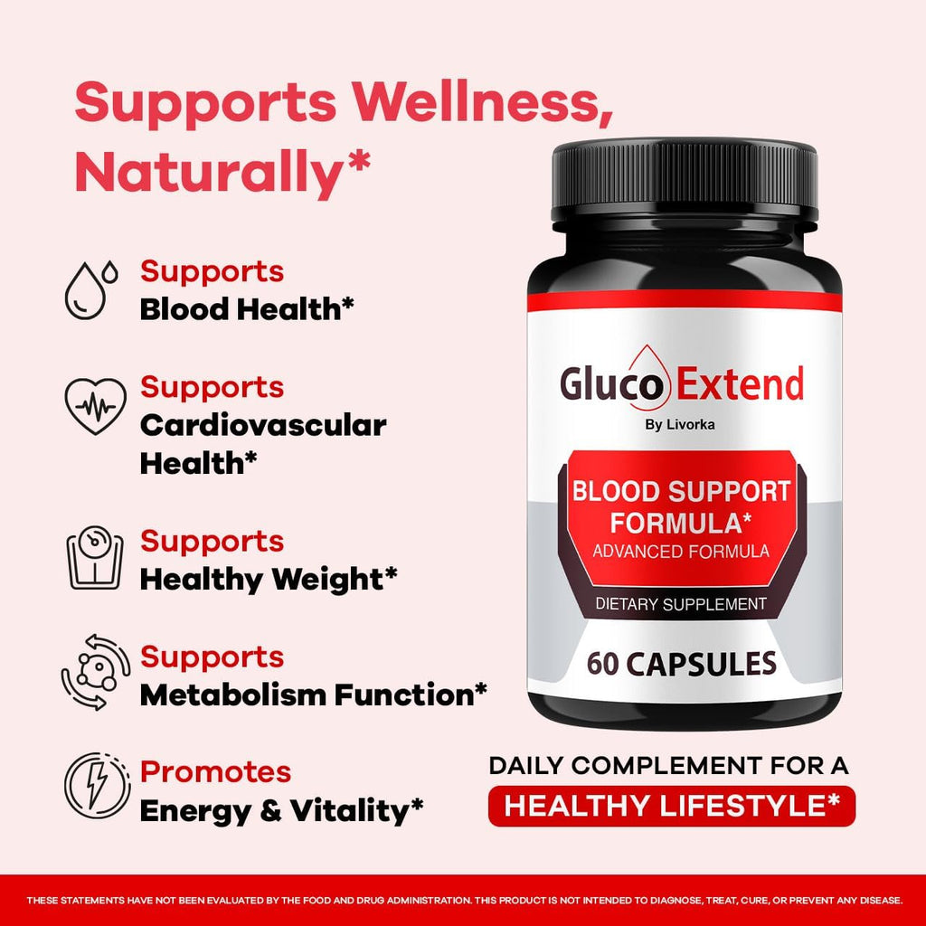 Gluco Extend - Cápsulas con Ingredientes Naturales, 60 Cápsulas