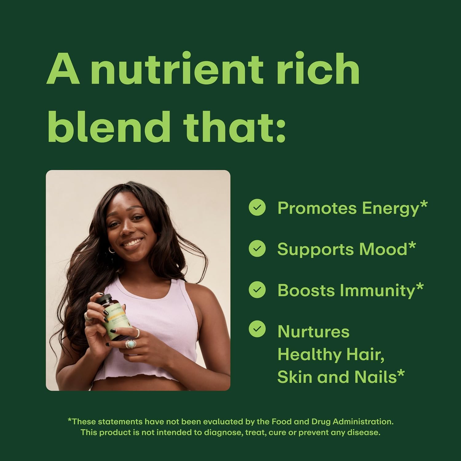 WellWithAll Multivitamínico para Mujeres | Complemento Diario con Vitaminas, Minerales y Hierro | 60 Comprimidos