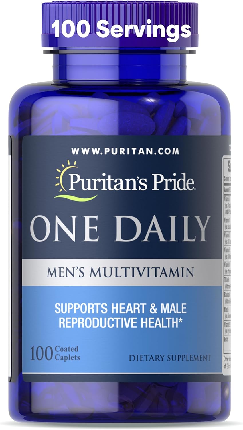 Puritan's Pride Multivitamínico Diario para Hombres, 100 Comprimidos