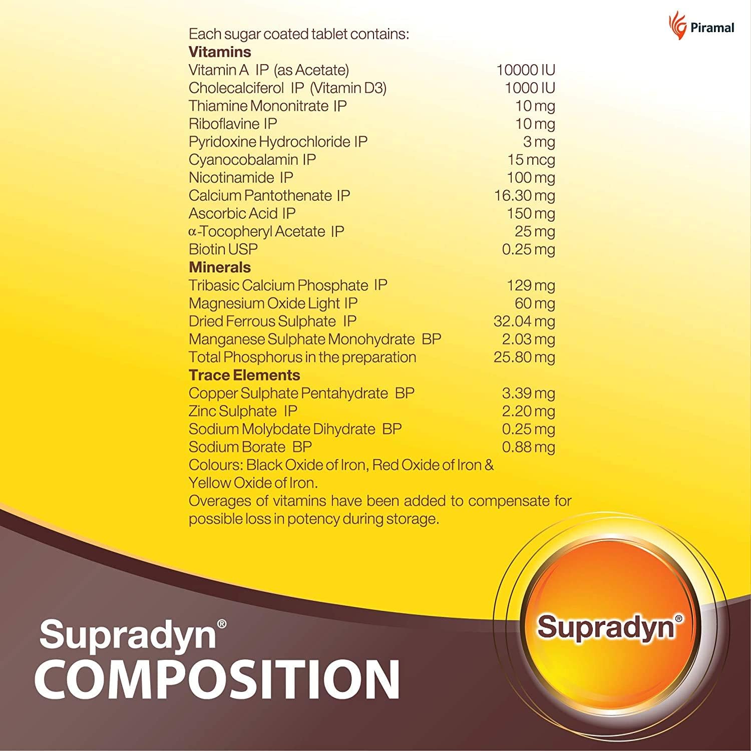 Dharma Supradyn Minerales y Multivitamínico Comprimidos (120 Comprimidos)