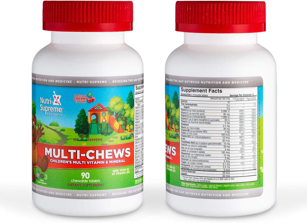 Delicious Kids Multivitamin - Multivitamínico Delicioso para Niños - 90 Gomitas Vegetarianas con Sabor a Cereza