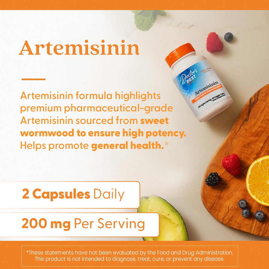 Doctor's Best Artemisinina 200 mg - 90 Cápsulas Vegetales