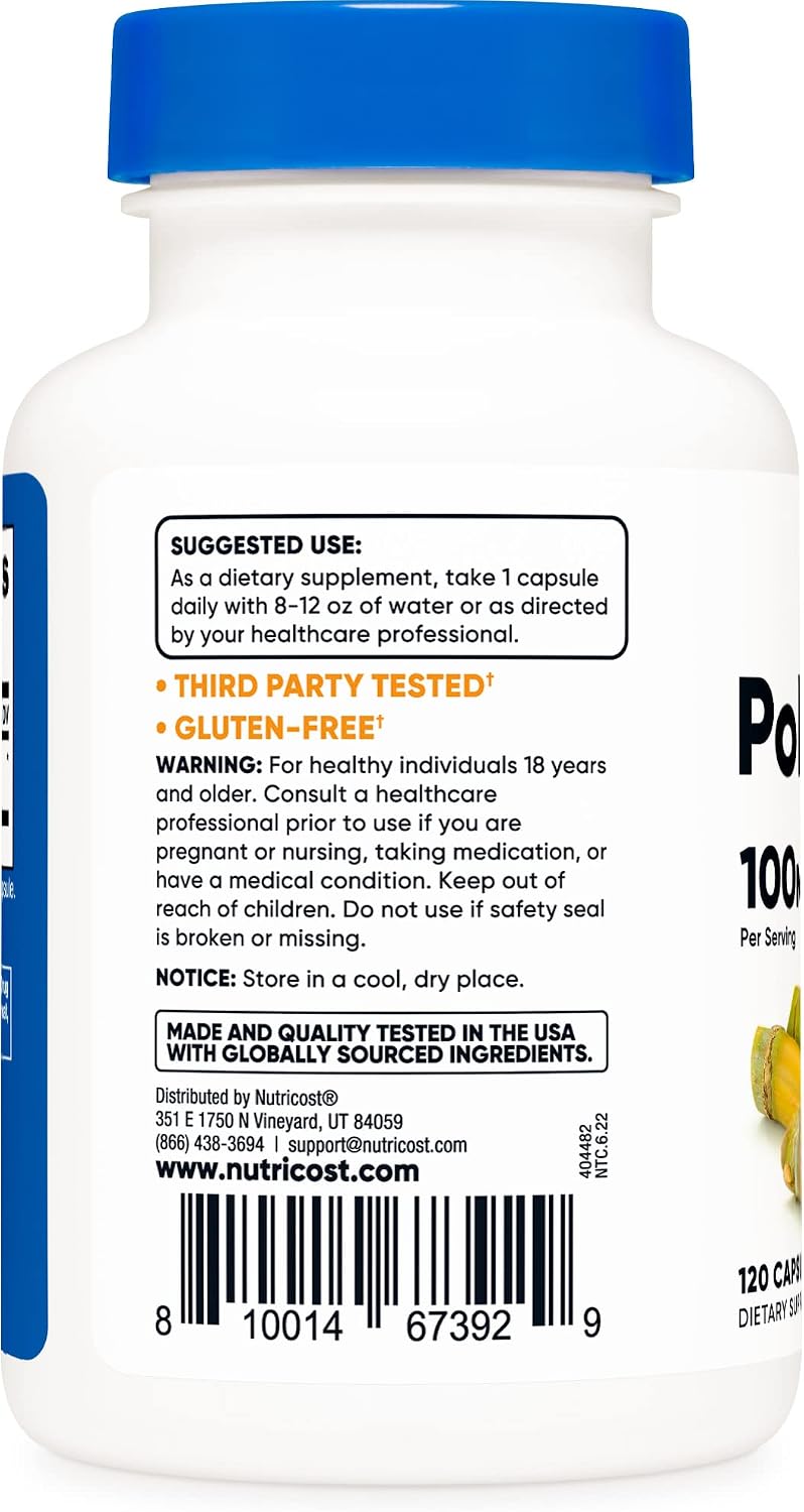 Nutricost Policosanol 100mg - 120 Cápsulas - Sin Gluten, No GMO, Vegetariano