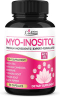 Myo Inositol & Green Tea Capsules with Garcinia Cambogia, Berberine, Turmeric, Ginger, and Black Pepper | Supports Body Balance & Digestive | Vegan, Non-GMO - 90 Capsules