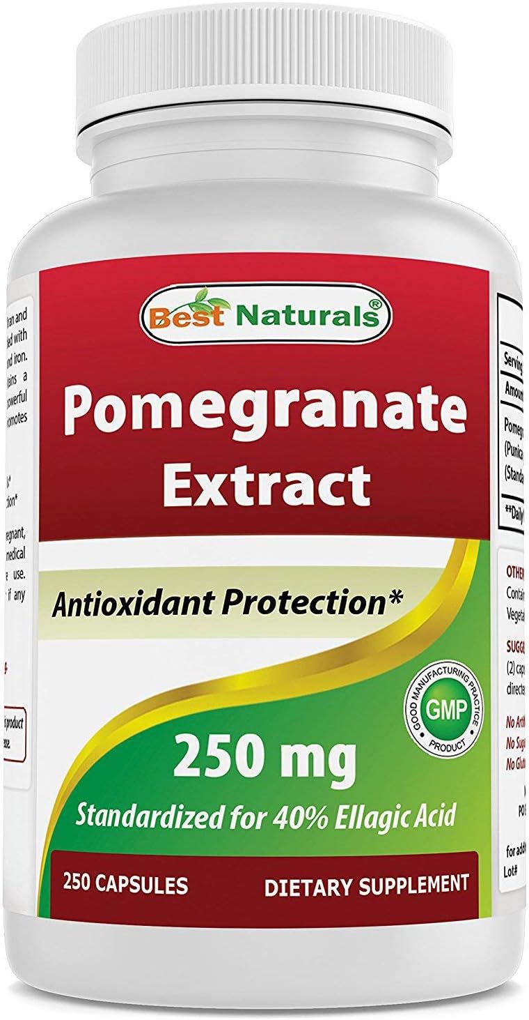 Best Naturals Extracto de Granada 250 mg 250 Cápsulas