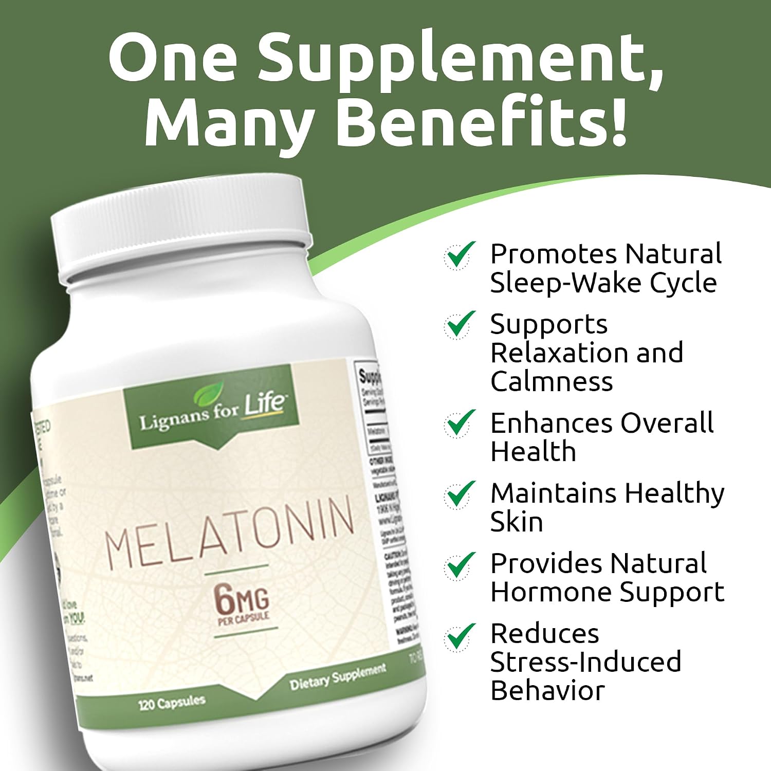 Melatonina para Perros y Personas, 6 mg - 120 Cápsulas