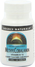 Source Naturals Metilcobalamina B12 5mg Sabor Cereza - 60 Comprimidos