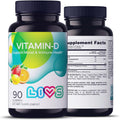 LIVS Vitamina D3 2000 IU Gominolas - Apoyo Inmunitario y Óseo - 90 Unidades