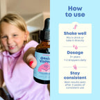 JoySpring Kids B Complex | Gotas líquidas de complejo B con saúco, zinc y vitamina C | Apoyo para el bienestar general (30 ml)