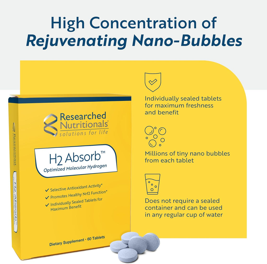 H2 Absorb Molecular Hydrogen Tablets - 60 Tabletas