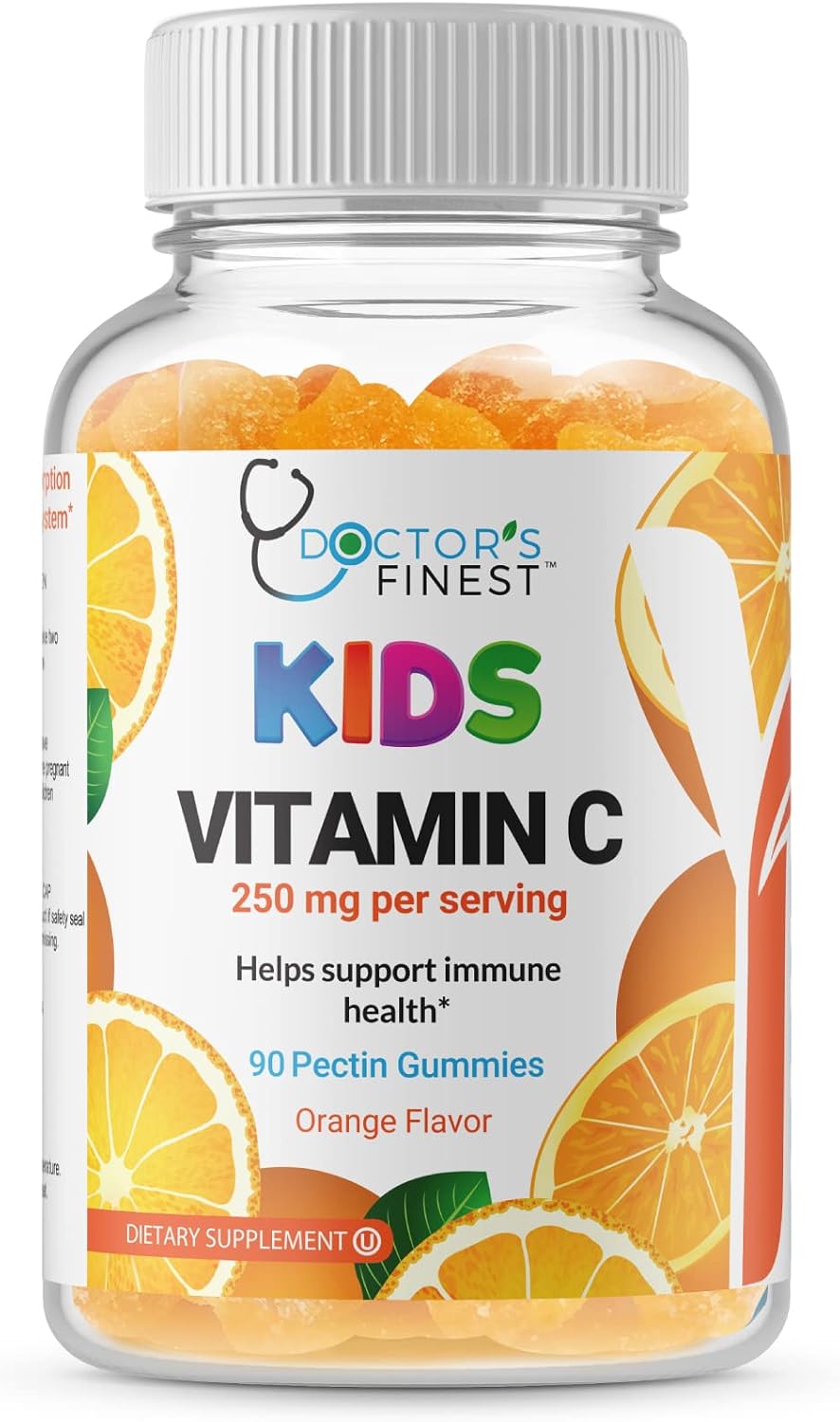 Doctors Orders Lifeable Kids Vitamin C Gummies para niños | 250 mg | Gominolas veganas de vitamina C | 120 gominolas