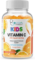Doctors Finest Gomitas de Vitamina C para Niños – Vegano, Sin Gluten – Sabor Naranja – 250mg – 90 Gomitas (45 Dosis)