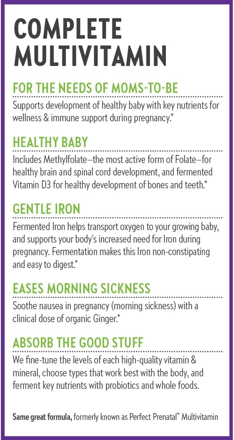 New Chapter Advanced Perfect Prenatal Vitaminas Prenatales, 96 comprimidos