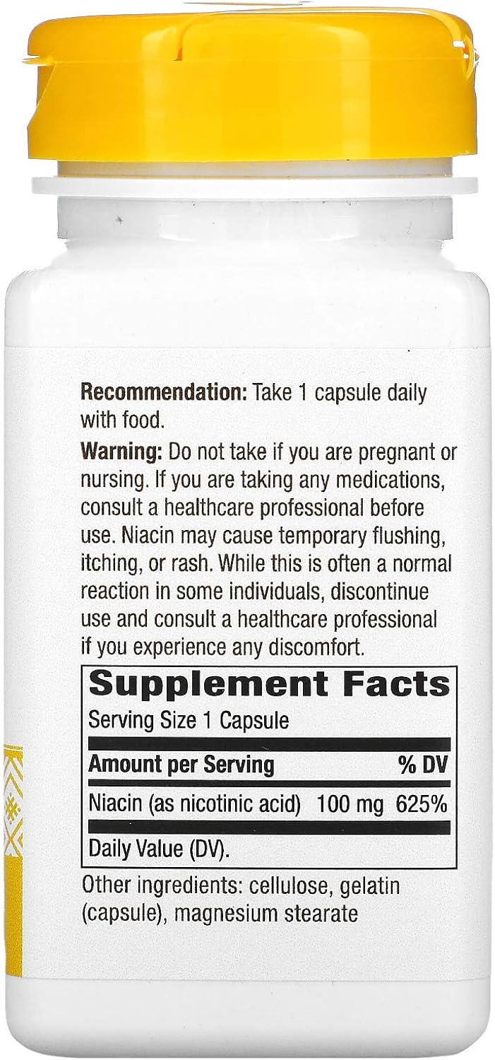 Nature's Way Niacina 100 mg, 100 Cápsulas