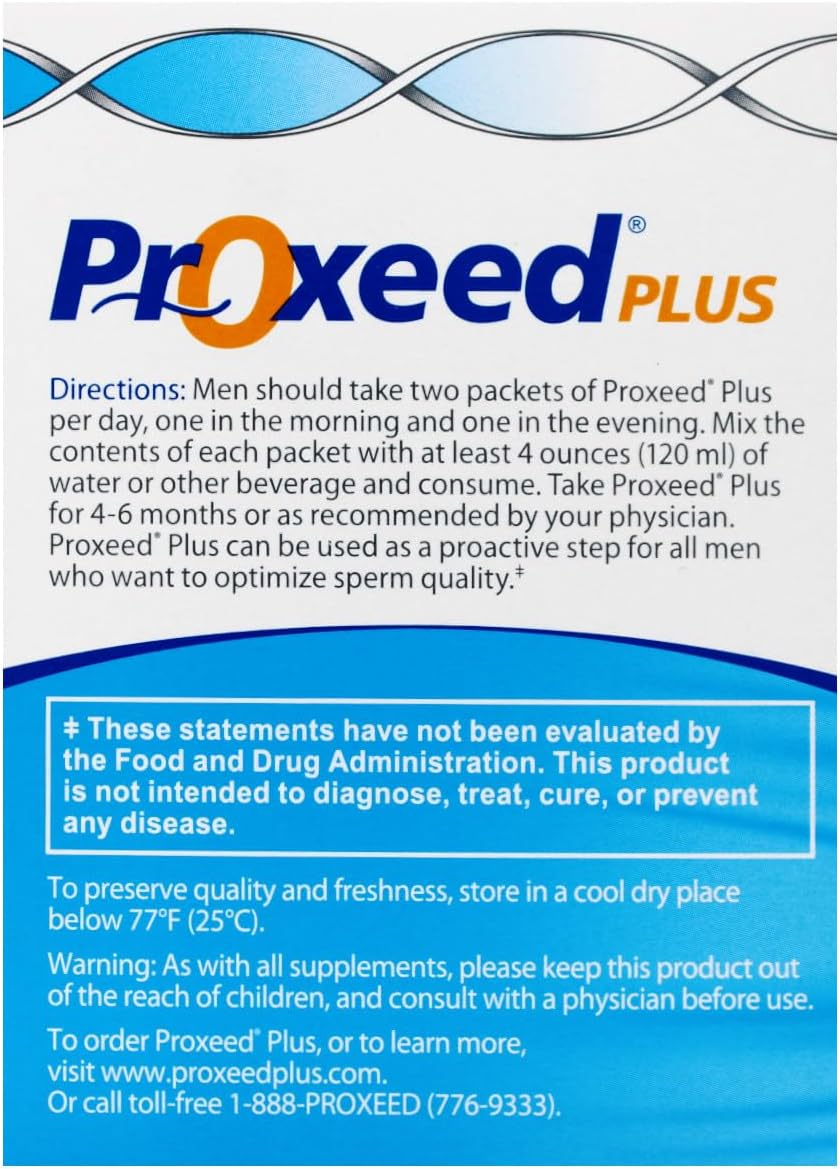 Proxeed Plus Dietary Supplement – Supports Fertility and Sperm Development, 30 Sachets, 150 g