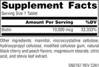 Source Naturals Biotin Fast Melt, 10.000 mcg por dosis – 120 comprimidos