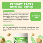 60 Count Probiotics Soft Chews – Made in The USA – Supplements for Gut Health, Digestive Support, Immune Support & Diarrhea Relief – Beef Flavor Dog Probiotic