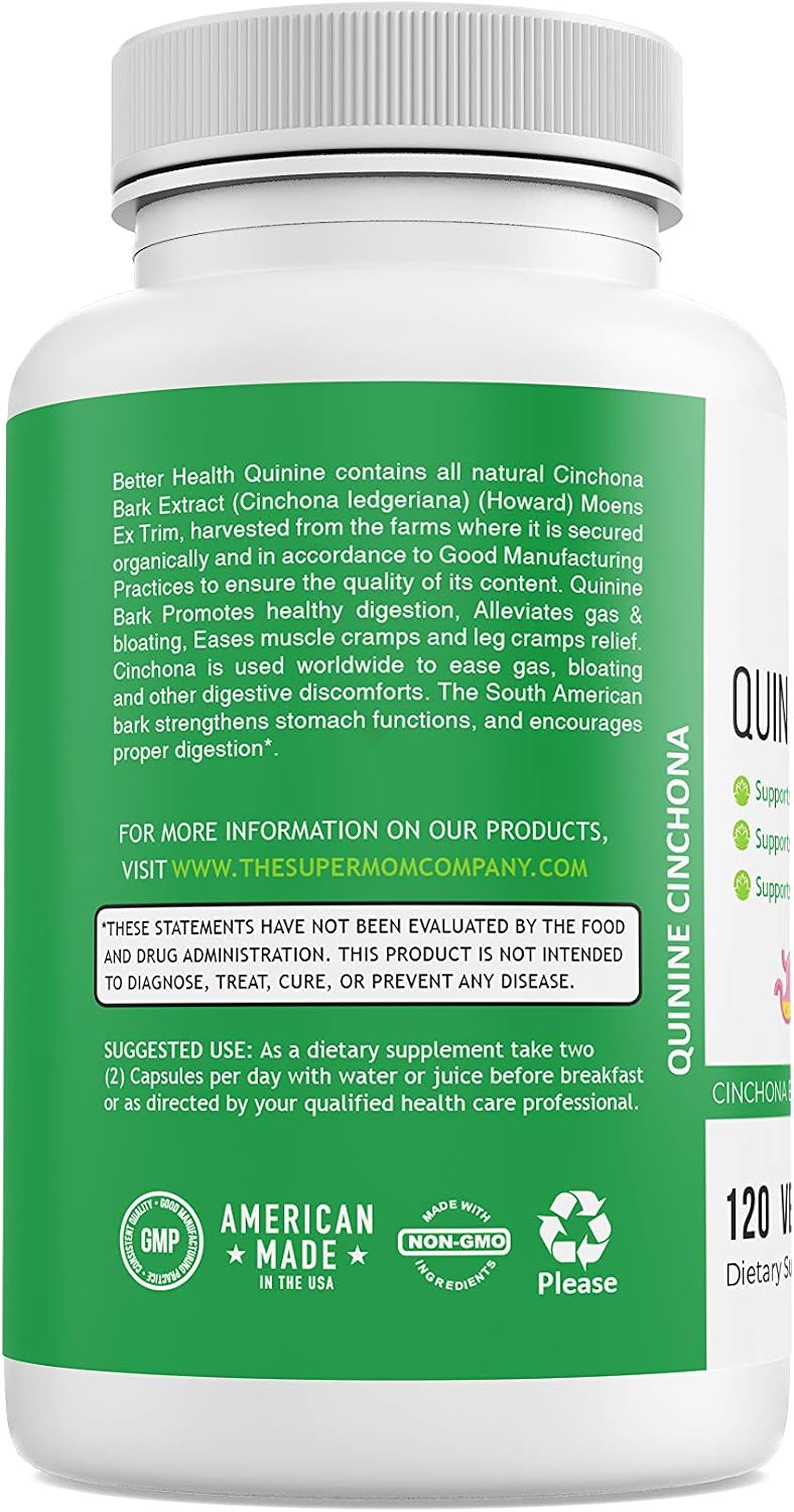 Better Health Quinine Cinchona Bark Extract - 500 mg, 120 Cápsulas