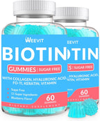 Gominolas de Biotina 10000mcg con Colágeno y Vitaminas - WEEVIT