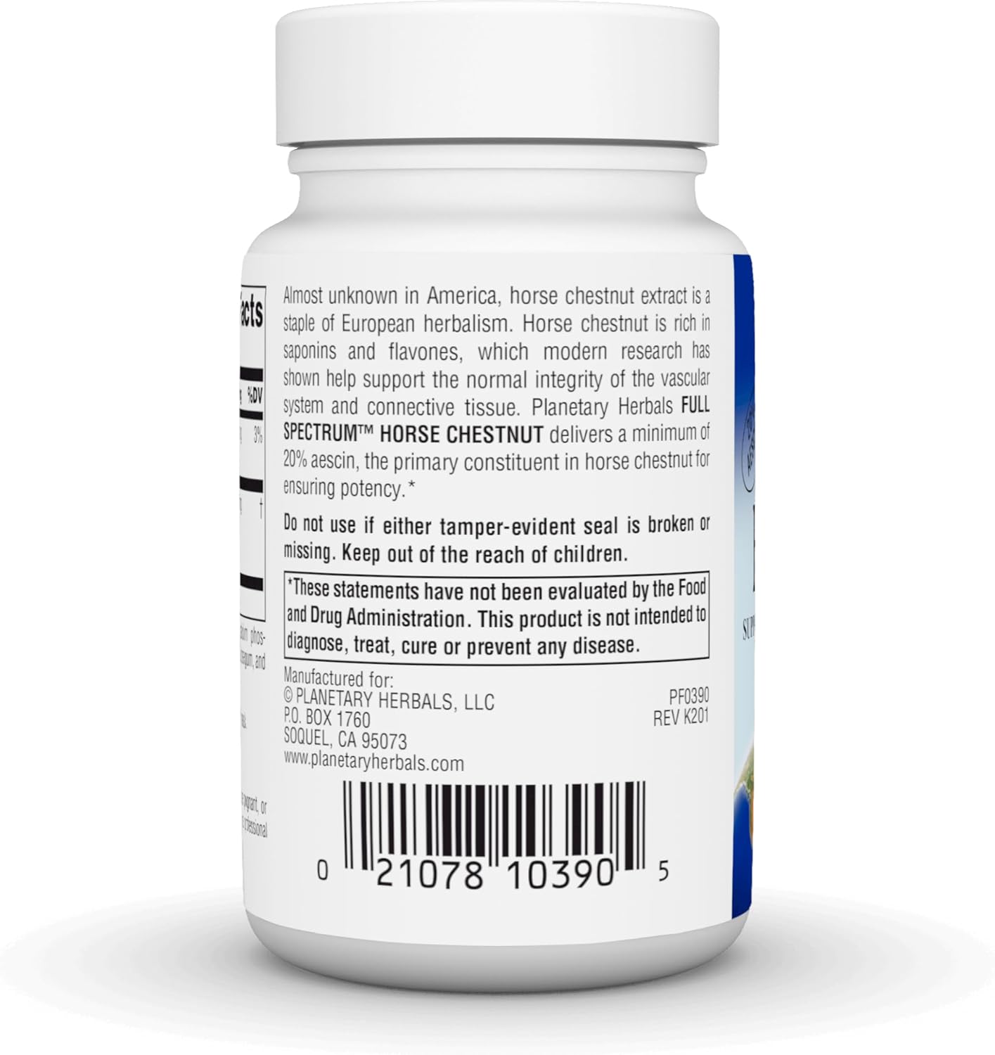 Planetary Herbals Full Spectrum Castaño de Indias, 500 mg - 60 Comprimidos