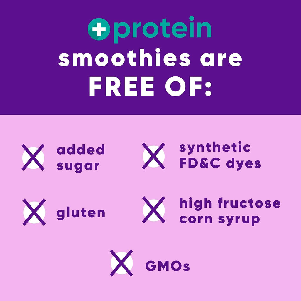 Vitafusion Smoothie +Proteína con Vitaminas C, D y B12 - Sabor Fresa y Plátano, 6 unidades (99g cada una)